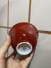 天盛堂霽紅三才蓋碗景德鎮色釉大號脂紅茶杯純手工功夫手繪帶蓋泡茶茶碗 霽紅三才蓋碗【180ml】禮盒裝 曬單實(shí)拍圖