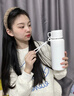 初聽(tīng)保溫杯大容量316女泡茶男便攜學(xué)生大號保溫壺帶蓋茶水分離水杯子 白色800ML【雙層杯蓋+便攜提手】 曬單實(shí)拍圖