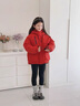 G.duck小黃鴨童裝女童羽絨棉服冬季兒童沖鋒衣冬裝派克服女孩冬裝外套 紅色羽絨棉衣 150 建議140-150cm11-12歲cm 曬單實(shí)拍圖