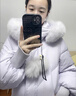 艾萊依（ERAL）羽絨服女士可脫卸毛領(lǐng)甜美羽絨服女連帽狐貍毛領(lǐng)長(cháng)款H版保暖外套 冰藍紫 M 160【建議110-130斤】 曬單實(shí)拍圖