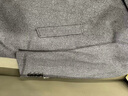 弗朗西保羅（FULANLE PAULO）100%羊毛大衣男中長(cháng)款毛呢西裝外套秋冬裝兩扣純羊毛西服呢子上衣 灰色 【100%綿羊毛】 M (170) 曬單實(shí)拍圖