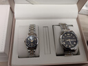 歐利時(shí)（OLEVS）瑞士認證品牌手表男情侶手表一對雙日歷夜光防水情侶表情人節禮物 間黑鋼帶|禮盒包裝+定制刻字 曬單實(shí)拍圖