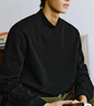 森馬（Semir）長(cháng)袖T恤男士半高領(lǐng)打底衫純色內搭2025冬季新款上衣基礎百搭 黑色90001 L 曬單實(shí)拍圖