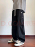回力休閑褲男秋季百搭工裝褲男士彎刀褲闊腿褲子男寬松男褲 曬單實(shí)拍圖