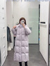 鷺青一原創(chuàng  )【辭舊】高克重90白鵝絨羽絨服女冬季連帽保暖長(cháng)款外套 紫色（第二批） S 曬單實(shí)拍圖