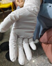 詩(shī)尼爾食品級一次性丁腈手套加長(cháng)加厚防水防油家務(wù)廚房洗碗清潔丁晴手套 白色12寸加長(cháng)加厚100只（盒裝） L/大號掌寬9-10cm 曬單實(shí)拍圖