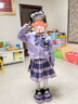 丹鳥(niǎo)王女童套裝春秋款洋氣兒童庫洛米童裝外套小女孩公主裙女寶寶JK裙子 紫色庫洛米格子裙三件套 （外套+襯衫+半身裙） 110 碼 曬單實(shí)拍圖