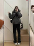 妙奕嘉棉服女士派克服2025新款冬季外套棉衣學(xué)生棉襖短款襖子小個(gè)子洋氣 美式灰色毛領(lǐng)連帽派克棉服 均碼 【建議130斤內】 曬單實(shí)拍圖