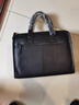塔西伯利 TOIXI BRORY進(jìn)口真皮男包【頭層牛皮】14寸筆記本電腦包商務(wù)公文包出差手提包 黑色(頭層牛皮） 14英寸 曬單實(shí)拍圖