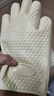 五指硅膠防燙手套微波爐防滑加厚加棉隔熱手套耐高溫烘焙手套 烘焙防燙手套5指2只白色 曬單實(shí)拍圖