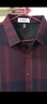 恒源祥羊毛襯衫男長(cháng)袖中老年人格子襯衣秋冬季加絨加厚保暖爸爸裝男上衣 紫紅-加厚 加絨 XL (170) 曬單實(shí)拍圖