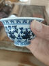 景德鎮官方陶瓷青花泡茶品茗杯子家用白瓷主人杯功夫茶具高檔送長(cháng)輩禮品 青花纏枝蓮壓手杯 曬單實(shí)拍圖