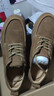 真皮新款頭層牛皮透氣復古男鞋耐磨牛筋底板鞋軟底軟面休閑皮鞋男 卡其色 39 (245mm) 曬單實(shí)拍圖