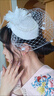 貞嘻法式赫本風(fēng)生日網(wǎng)紗帽發(fā)夾場(chǎng)景布置名媛派對氛圍旗袍裝飾拍照道具 【白色】花朵珍珠網(wǎng)紗帽 曬單實(shí)拍圖