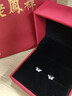 老鳳祥S925純銀耳釘女士款氣質(zhì)蝴蝶耳飾品生日新年情人節禮物送女友老婆 蝶舞雙飛耳釘*定制賀卡 曬單實(shí)拍圖