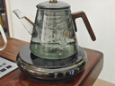 全度輕奢創(chuàng  )意手工耐熱財鼠泡茶壺煮茶煮水壺電陶爐煮茶器圍爐煮茶 側把玻璃茶壺+鼓韻電陶爐 曬單實(shí)拍圖