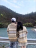 gxmy情侶裝條紋毛衣男女生秋冬季慵懶風(fēng)潮流寬松打底針織衫男裝毛線(xiàn)衣 杏色女+咖色男 女L+男XL 曬單實(shí)拍圖
