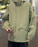 NASA BASE外套男秋季2025新款休閑連帽夾克男裝寬松潮牌加絨冬裝沖鋒上衣服 2521草綠色（春秋） L /110-125斤 曬單實(shí)拍圖