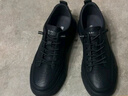 百麗男鞋時(shí)尚小黑白板鞋男士25新款冬商場(chǎng)款套腳休閑鞋D3MA6DM5 黑色 42 (260mm) 曬單實(shí)拍圖
