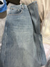 三彩【加絨】2025冬季新款寬松收腰闊腿褲牛仔褲長(cháng)褲百搭M 霧霾藍 M 160/68A 曬單實(shí)拍圖