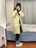 妙奕嘉棉服女中長(cháng)款2025年最新款洋氣韓版冬季厚外套秋冬季女棉襖棉衣 奶油蜜瓜色韓版中長(cháng)款連帽棉服 S 曬單實(shí)拍圖