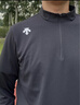 DESCENTE迪桑特TRAINING系列運動(dòng)健身吸濕速干男士長(cháng)袖針織衫 BK-黑色 L (175/96A) 曬單實(shí)拍圖