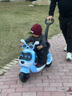 萌嘟嘟兒童電動(dòng)摩托車(chē)寶寶三輪車(chē)遙控1-7歲小孩可坐人充電大號玩具童車(chē) 遙控推把藍色+加大電瓶+大座椅+安全帶 曬單實(shí)拍圖