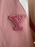 英氏（YEEHOO）女童外套兒童棒球服春裝學(xué)院風(fēng)時(shí)尚中大童休閑女孩上衣春春季新款 糖果學(xué)院字母 灰粉 150 曬單實(shí)拍圖