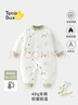 翹腳鴨（Tiptoe Duck）嬰兒衣服40g新生兒連體衣加厚夾棉服保暖秋冬季滿(mǎn)月寶寶純棉睡衣 曬單實(shí)拍圖
