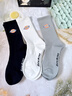 Dickies四季款中筒襪舒適純色吸濕排汗無(wú)骨棉襪男女同款白色黑色襪子 曬單實(shí)拍圖