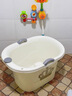 小沐馬兒童洗澡桶可坐寶寶大號泡澡桶嬰兒浴桶家用小孩加厚洗澡盆 小號款【0-10歲無(wú)感溫】+洗浴禮包 曬單實(shí)拍圖
