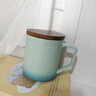 叁旬（sanxun） 知行陶瓷泡茶馬克杯帶蓋過(guò)濾水杯女男辦公室茶水分離杯子定制 知行馬克杯【湖蘭釉】 曬單實(shí)拍圖
