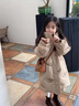 迪士尼女童羽絨棉服2025冬裝新款兒童加厚棉襖中大童冬季中長(cháng)款外套 卡其色 160 曬單實(shí)拍圖