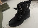 高哥增高馬丁靴男高幫加絨保暖工裝靴春季男士棉靴隱形內增高靴子 黑色6.5cm M0830769XA 41 曬單實(shí)拍圖