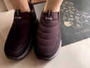 足力健老人鞋冬季一腳蹬保暖棉鞋情侶款男女鞋防滑耐磨男鞋休閑百搭女鞋 棗紅 加絨 （女款） 38 (240mm) 女鞋 曬單實(shí)拍圖