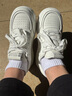 百麗簡(jiǎn)約厚底小白鞋25新款休閑增高板鞋B2597BM5 白色 37 曬單實(shí)拍圖