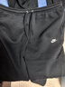 耐克男子簡(jiǎn)約加絨長(cháng)褲冬季新款針織錐形休閑刺繡衛褲NIKE FN3788 010黑/黑/白 2XL 曬單實(shí)拍圖