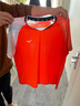 美津濃（MIZUNO）羽毛球服運動(dòng)短袖T恤套裝排球服速干衣專(zhuān)業(yè)比賽服女 白橙72CG45P151 3XL 曬單實(shí)拍圖