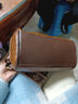 袋鼠（KANGAROO）品牌真皮復古中國風(fēng)包包女情人節波士頓單肩斜挎包大容量枕頭包 2870-2+棕色 曬單實(shí)拍圖
