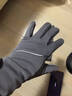 TLXT跑步手套秋冬保暖戶(hù)外滑雪運動(dòng)手套內膽女士騎行抓絨防寒露指觸屏 摩卡深灰【薄絨內襯 翻蓋觸屏】 曬單實(shí)拍圖