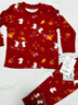 歐孕（OUYUN）兒童睡衣寶寶男女童紅色新疆棉秋衣秋褲保暖衣套裝 花燈萌兔 80 曬單實(shí)拍圖