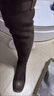 啄木鳥(niǎo)棕色過(guò)膝女靴2026新款胖毫米彈性修身靴高筒秋冬羊毛襯修身靴 深棕色 36 曬單實(shí)拍圖