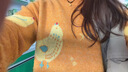 妙奕嘉奶fufu圓領(lǐng)套頭冬季毛衣女外穿針織衫內搭打底衫女裝秋冬上衣外套 復古多巴胺寬松毛衣【橘色】 均碼 （建議80-130斤） 曬單實(shí)拍圖