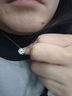 阿吉豆項鏈新年禮物輕奢高級感玫瑰鋯石吊墜項鏈送女友 老婆 銀色 曬單實(shí)拍圖