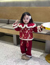 G.duck小黃鴨童裝拜年服女童漢服套裝2026新款兒童唐裝女寶寶馬年衣服冬 紅色 90 建議80-90cm1歲半-2歲 曬單實(shí)拍圖