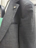 利郎【雙彈西服】西服套裝男格紋仿羊毛商務(wù)正裝西裝深灰170 曬單實(shí)拍圖