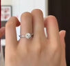 I Do鉑金pt950鉆戒微鑲六爪1克拉培育鉆石求婚結婚戒指送女友老婆禮物 微鑲六爪50分鉆 10號 曬單實(shí)拍圖