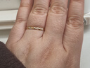 喜鉆18K金鉆石戒指女輕奢群鑲鉆石排戒疊搭百搭鉆戒送女友生日禮物 黃18K金5分-現貨 曬單實(shí)拍圖
