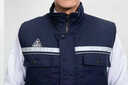 北羅防靜電棉馬甲工作服定制logo冬季厚款建筑工程反光工裝勞保背心男 【防靜電棉馬甲】藏藍 XL （175） 曬單實(shí)拍圖