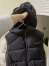 左西男童羽絨馬甲外穿保暖2025新款兒童三防連帽背心外套 黑色 160 曬單實(shí)拍圖